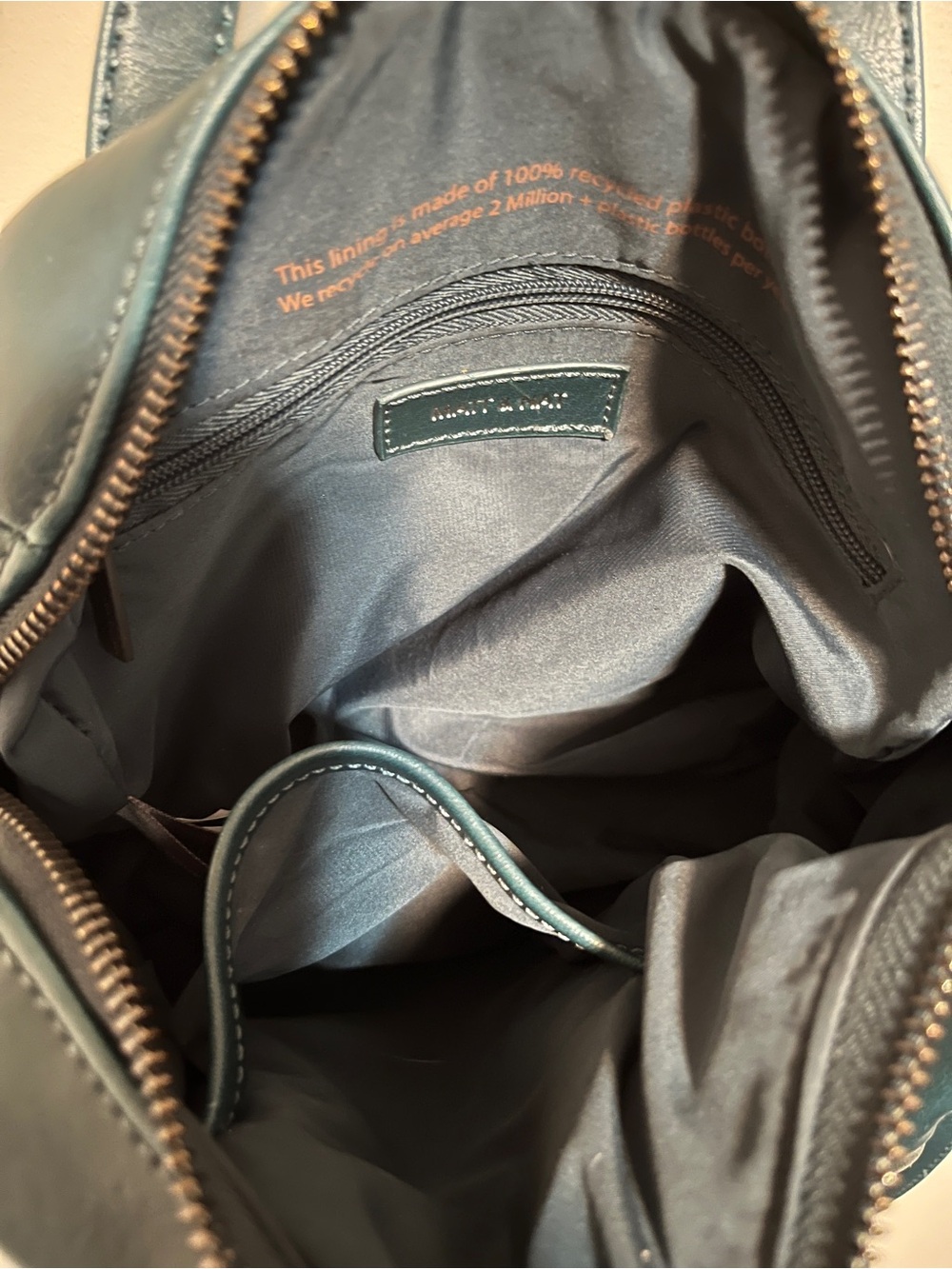 Matt & Nat Deep Teal Structured Dome Satchel - Picture 8 of 9